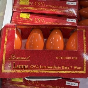 40 Foremost Clear C9 1/4 Intermediate Base 7 Watt Christmas Bulbs For Outdoor